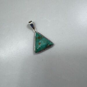 Hand Crafted Turquoise Triangle Pendant Necklace